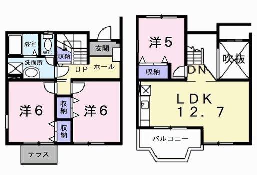カーペンタ-I(3LDK/1階)の間取り写真