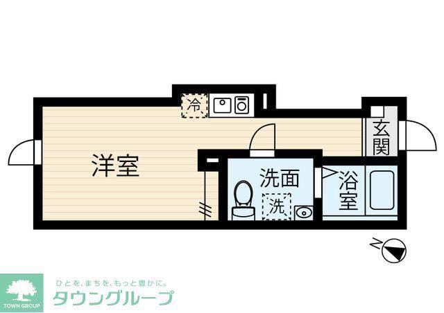 フィオーレ蒲田(ワンルーム/2階)の間取り写真