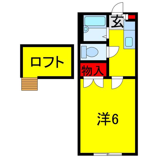 サンコーポ石塚(1K/2階)の間取り写真