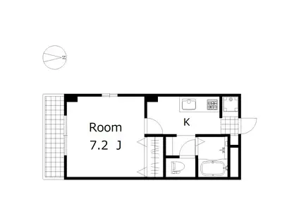 ＪＲ高崎線 新町駅(群馬) 徒歩45分 3階建 築29年(1K/1階)の間取り写真
