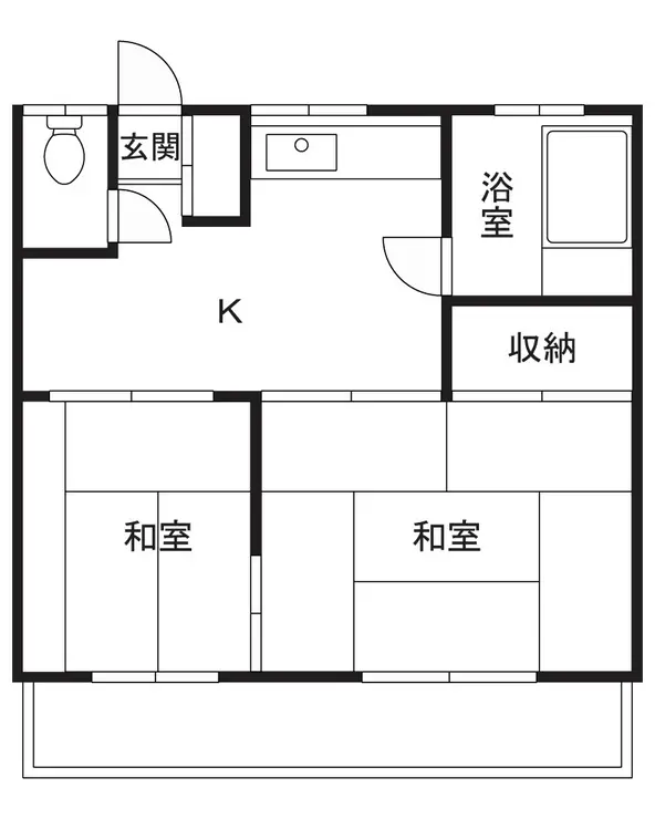 第二秋元荘 2階階 間取り