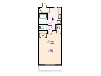 ライトハイム(1K/3階)の間取り写真