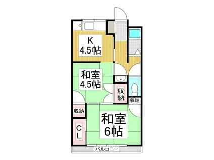 堀内アパート(2K/1階)の間取り写真