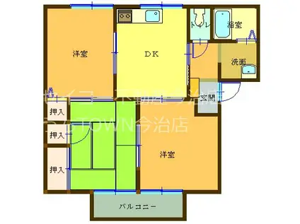 シャーメゾン・M(3DK/1階)の間取り写真
