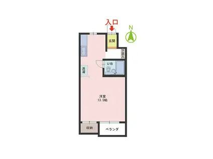 ホワイトシャトレ梅田(ワンルーム/3階)の間取り写真