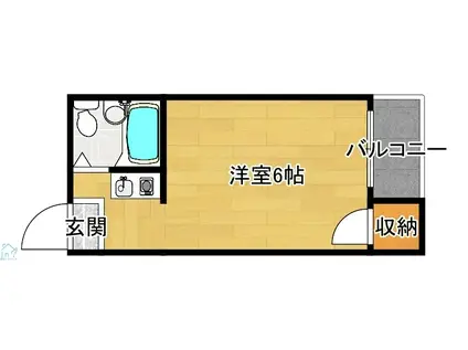 アヴァンス北大阪(1K/2階)の間取り写真