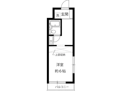 ロイヤルマンション松田(ワンルーム/4階)の間取り写真