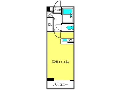 リバーサイドマンションII・III(ワンルーム/3階)の間取り写真