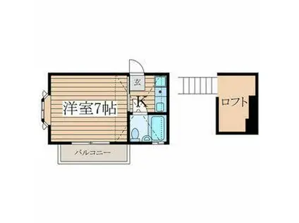 タウンコートヤギサワ(1K/1階)の間取り写真