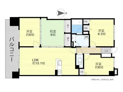 サーパス王子 706号(4LDK/7階)の間取り写真