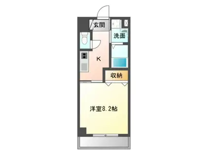 フルリール松浦II(1K/1階)の間取り写真