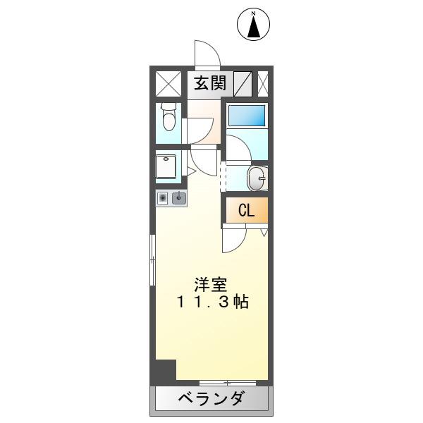 第一サンケイビル(ワンルーム/3階)の間取り写真