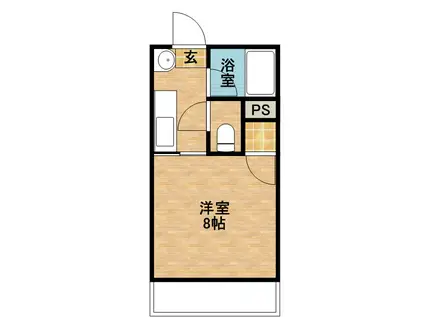 グレイス鴨池壱番館(1K/4階)の間取り写真