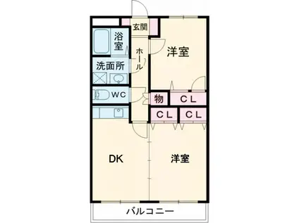 プレミール(2DK/3階)の間取り写真