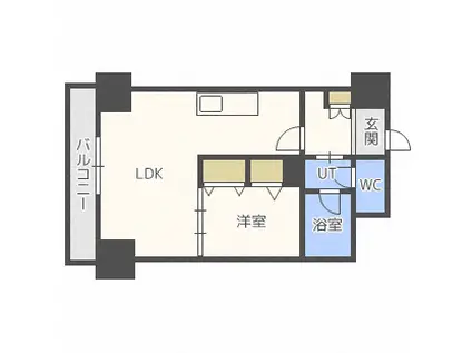 プライムアーバン宮の沢(1LDK/6階)の間取り写真