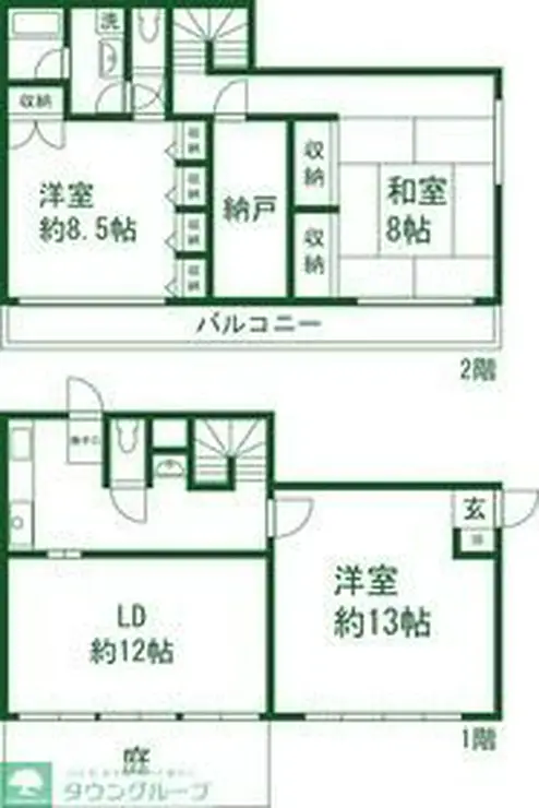 西大久保イレブン 1階階 間取り
