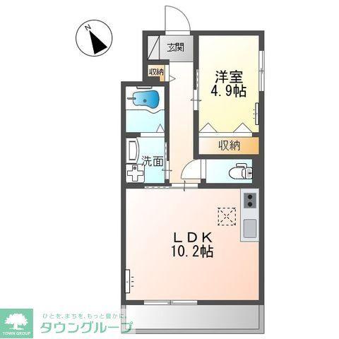 スレッド (1LDK/1階)の間取り写真