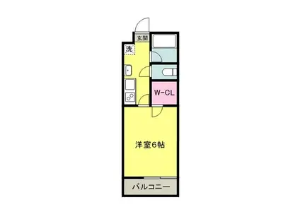 フィユフラッツ川越南(1K/3階)の間取り写真