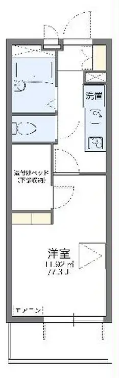 レオパレスブリエスト 3階階 間取り