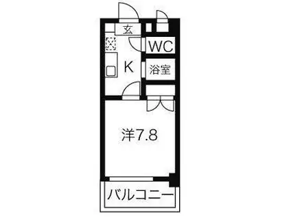 シャンポール大須(1K/7階)の間取り写真