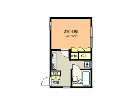 本町5丁目-HM(1K/3階)の間取り写真