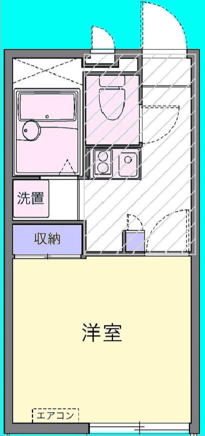 香久山第2(1K/2階)の間取り写真