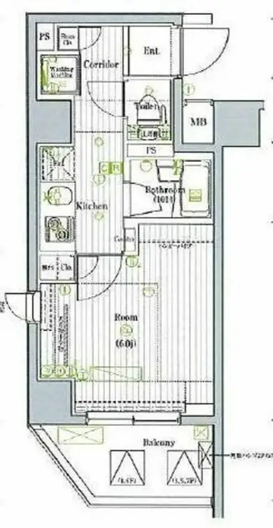 PREMIUM CUBE大岡山 2階階 間取り