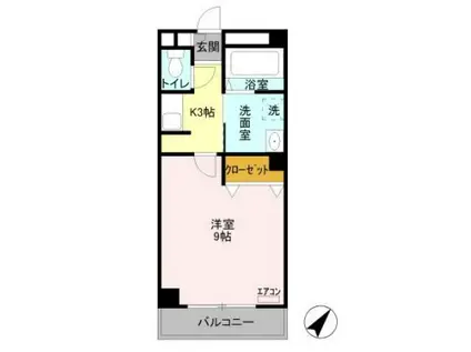 ロイヤルハイツFUJI(1K/3階)の間取り写真