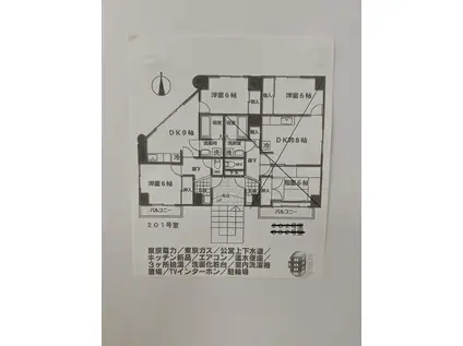 セジュールカネコ(2DK/2階)の間取り写真