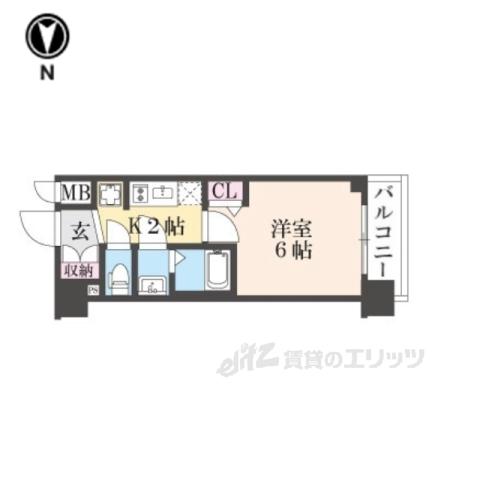 プレサンス十条凛華(1K/3階)の間取り写真