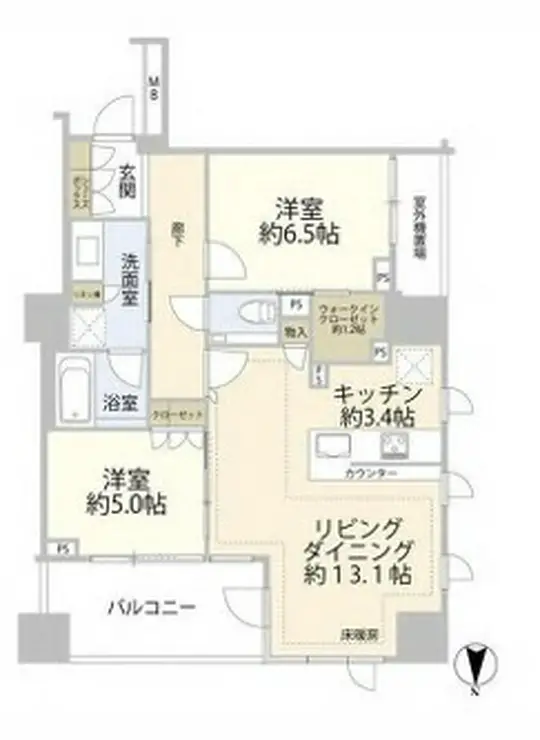 ザ・パークハウス恵比寿 7階階 間取り