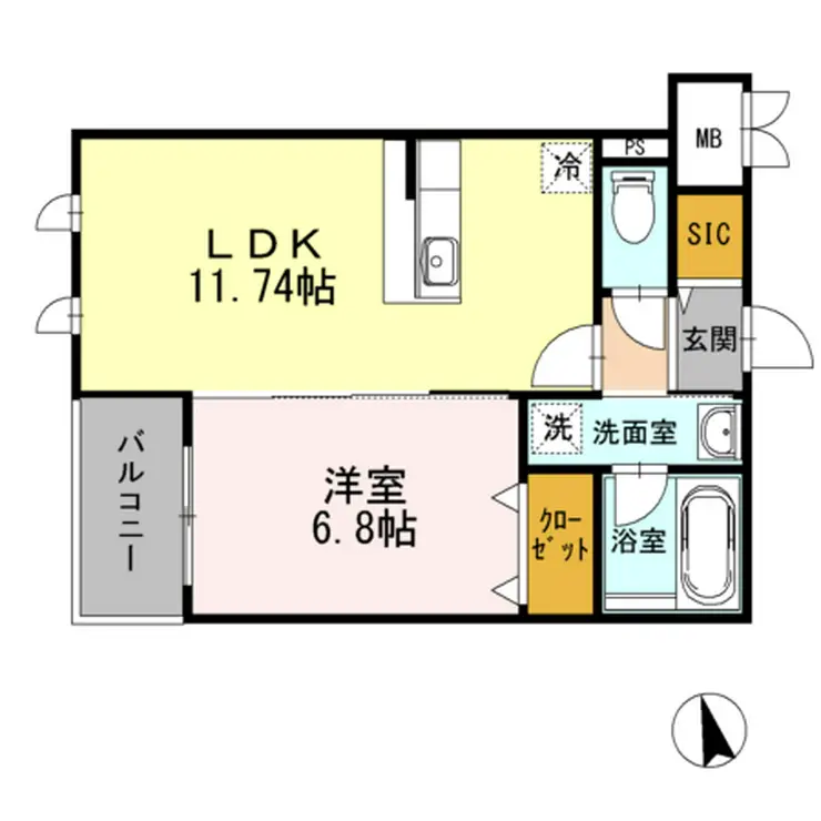 メルベイユ浜田山 1階階 間取り