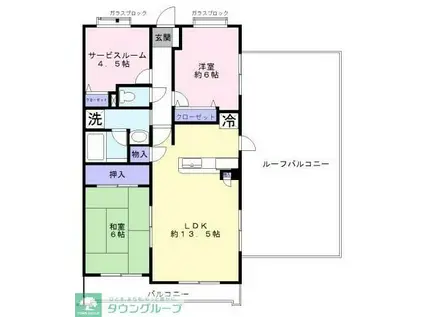 プレイヤード戸田(2SLDK/6階)の間取り写真