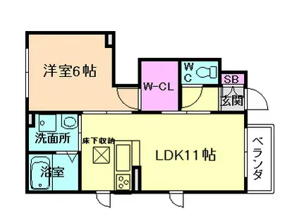 シャーメゾンジュエル(1LDK/1階)の間取り写真