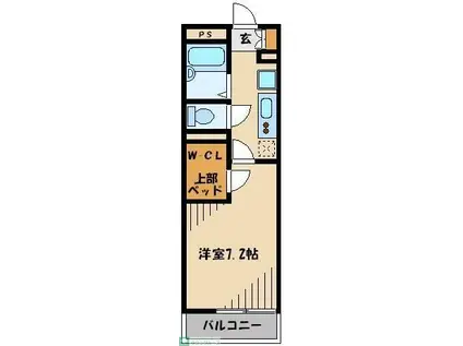レオパレスシャルメ(1K/2階)の間取り写真