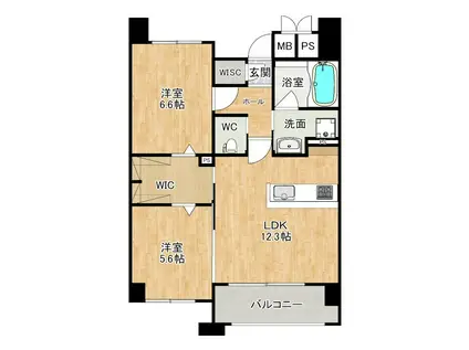 GRAN STELLA NAGAO(2LDK/7階)の間取り写真