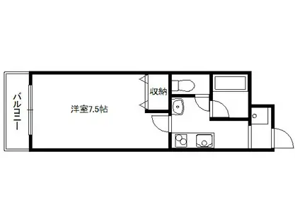 KSクラブハウス(1K/3階)の間取り写真