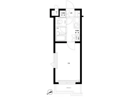 ルーブル南馬込弐番館(1K/4階)の間取り写真