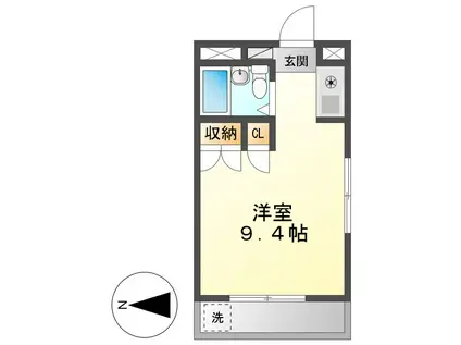シャルム大堀(ワンルーム/1階)の間取り写真