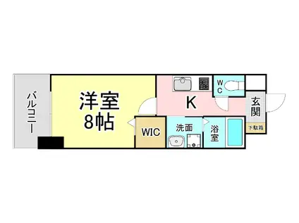 グランデール(1K/3階)の間取り写真