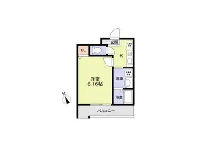 シエル弘明寺(1K/1階)の間取り写真