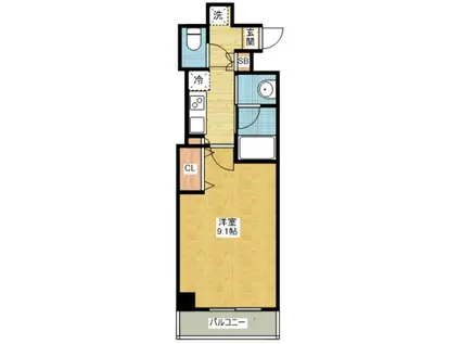 ラフォーレ金山(1K/3階)の間取り写真