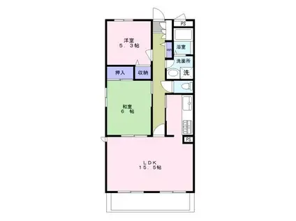 グランメゾンKS(2LDK/3階)の間取り写真