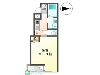 エステーコート東川口(1K/1階)の間取り写真