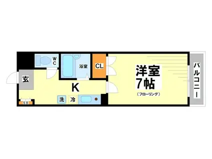 大竹ビル5(1K/2階)の間取り写真