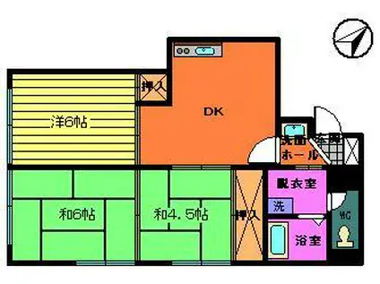 ワークリーマンション(3DK/3階)の間取り写真
