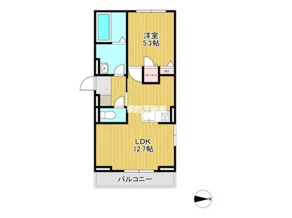 ロイヤルタウン田代外町(1LDK/3階)の間取り写真