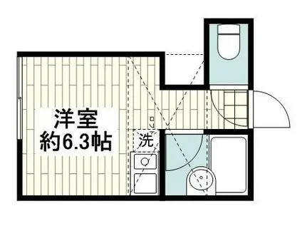 クラブザユナイト グレンフィールド(ワンルーム/2階)の間取り写真