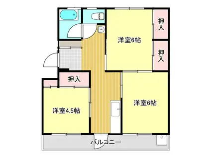 谷口アパート(3K/3階)の間取り写真
