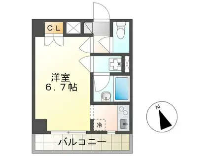 ラナイズみなみ野(1K/3階)の間取り写真